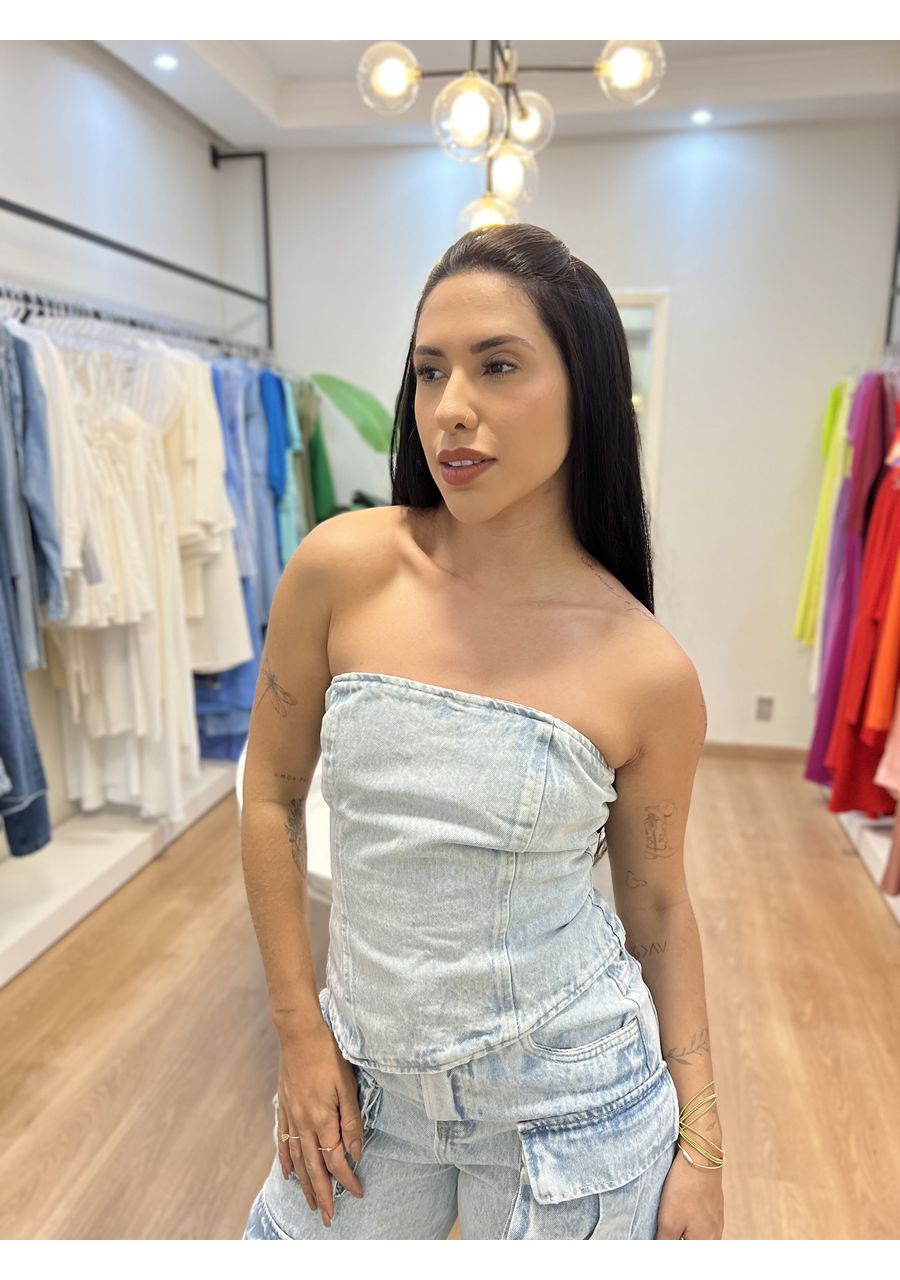 Blusa Jeans Lavegem Clara - 2024594 - Look de Luxo - Moda Feminina