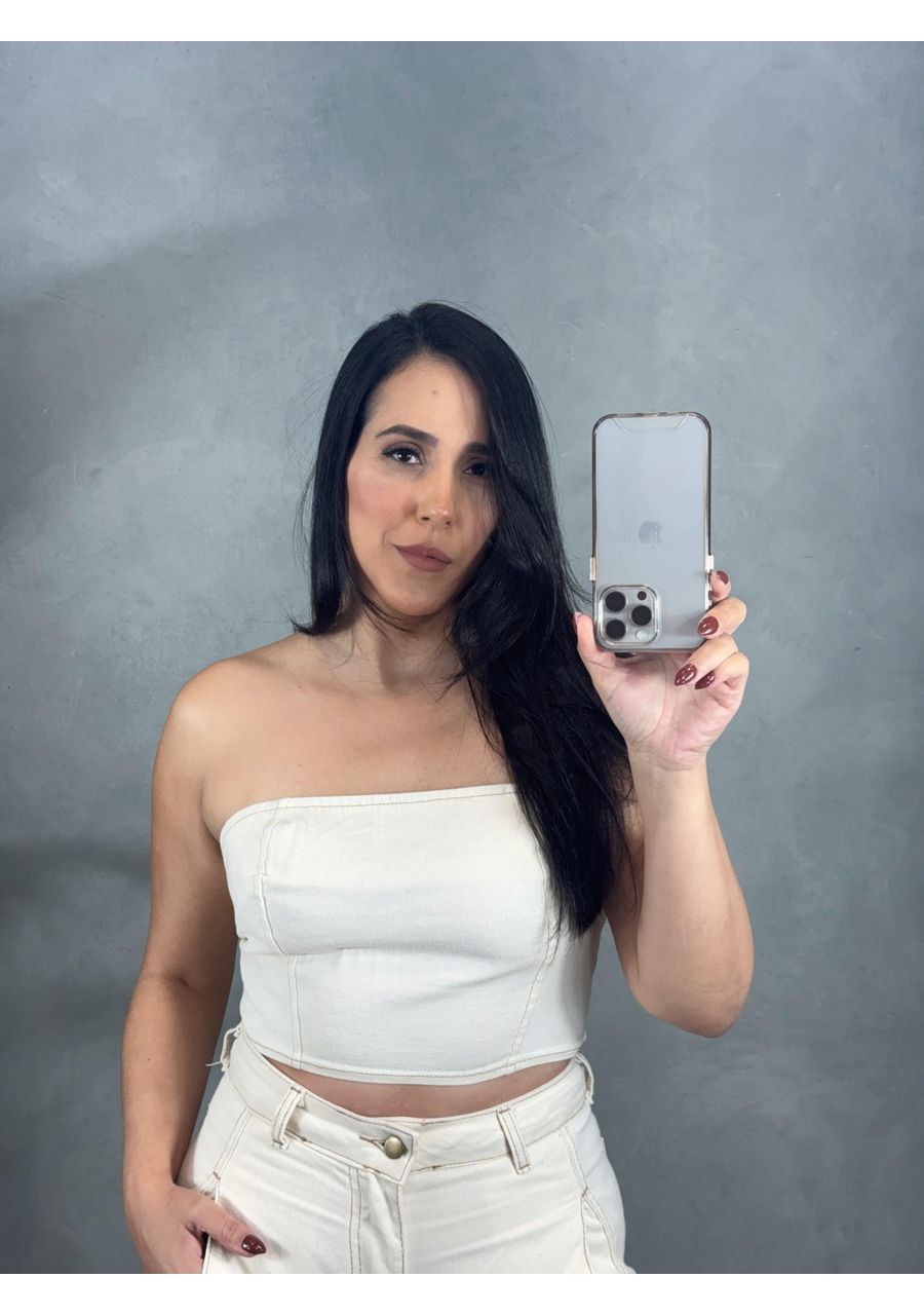 Cropped Jeans Natural - 2024566 - Look de Luxo - Moda Feminina