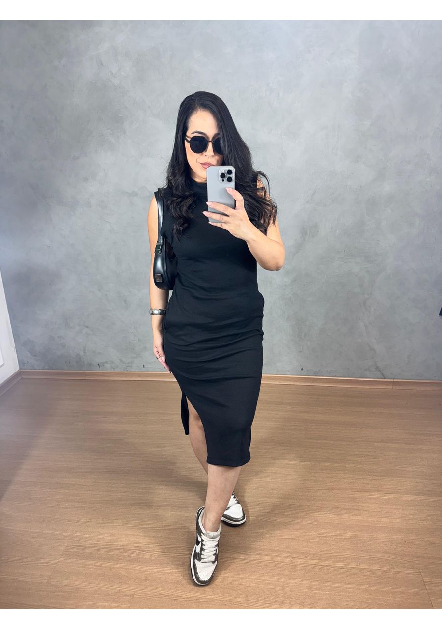 Vestido Muscle Tee Preto - 2024551 - Look de Luxo - Moda Feminina