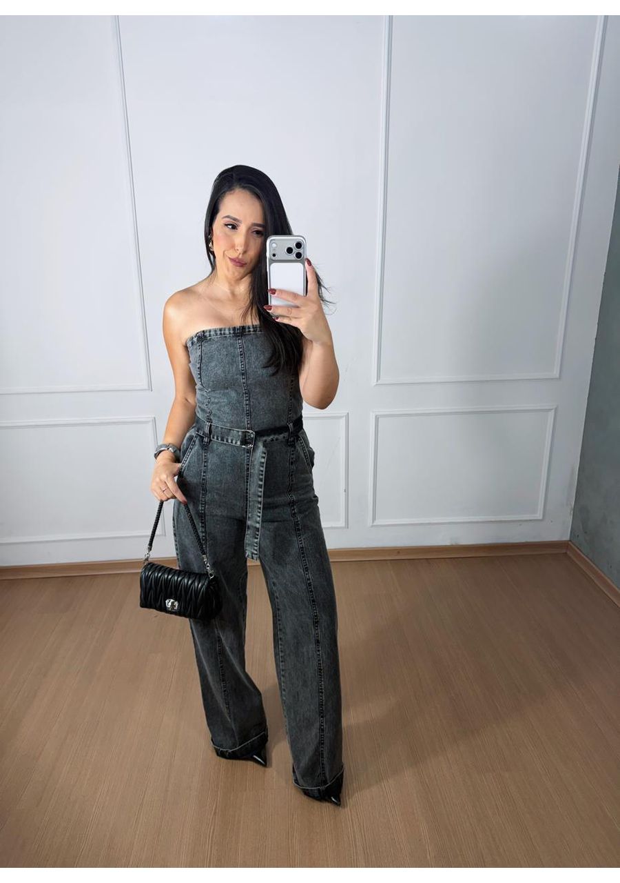 Macacão Jeans Black - 2024116 - Look de Luxo - Moda Feminina