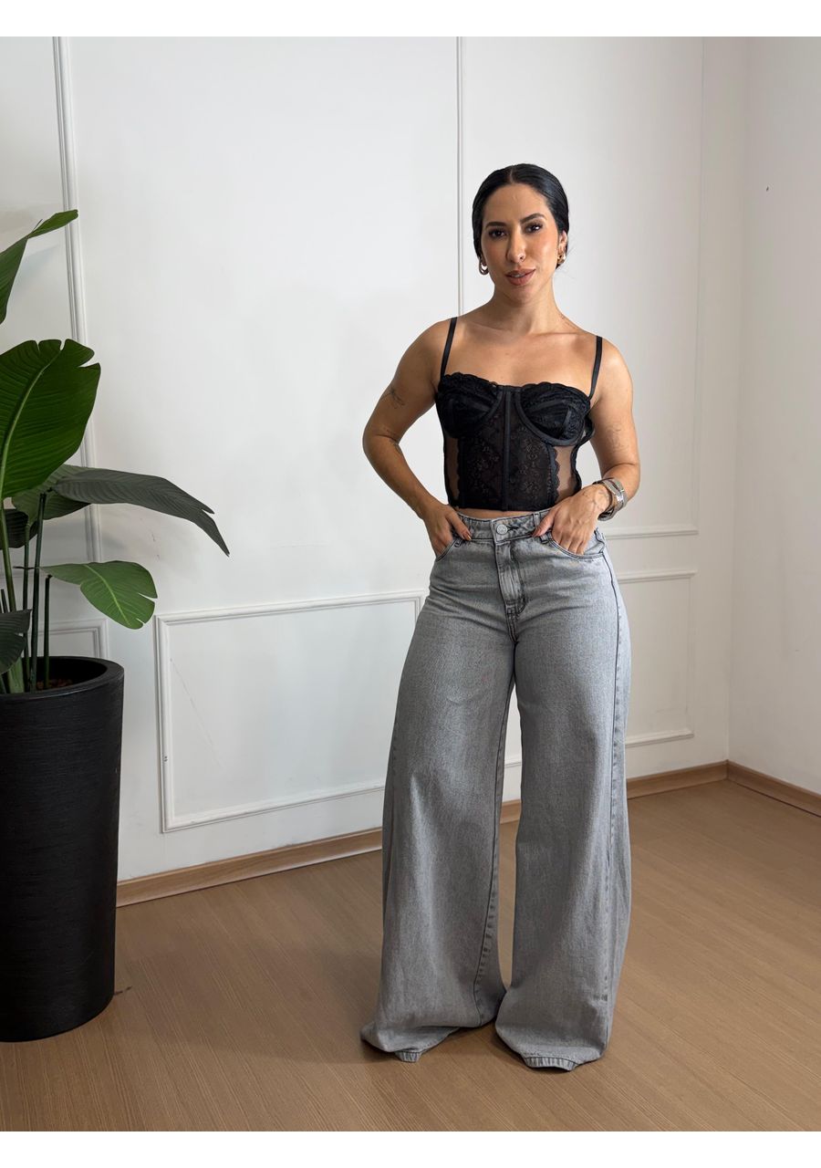 Calça Jeans Estonada - 2024117 - Look de Luxo - Moda Feminina