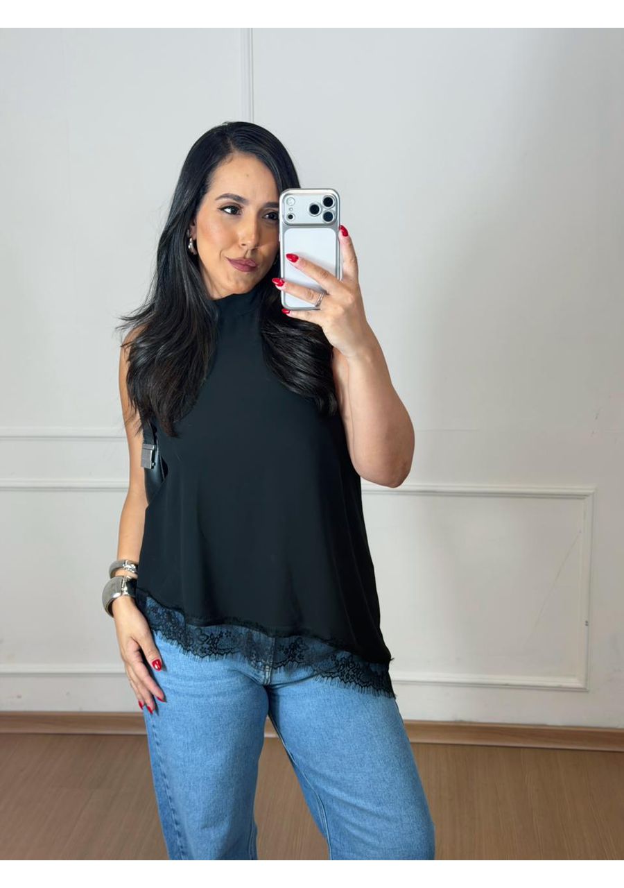 Blusa Jéssica Preta - 2024140 - Look de Luxo - Moda Feminina