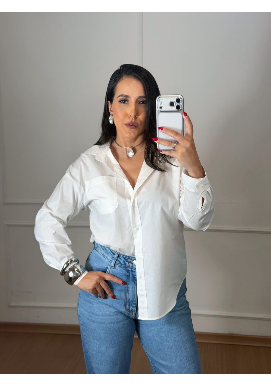 Maxi Camisa Branca - 2024124 - Look de Luxo - Moda Feminina