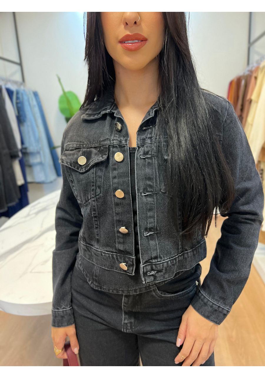 Jaqueta Jeans Black - 2024588 - Look de Luxo - Moda Feminina