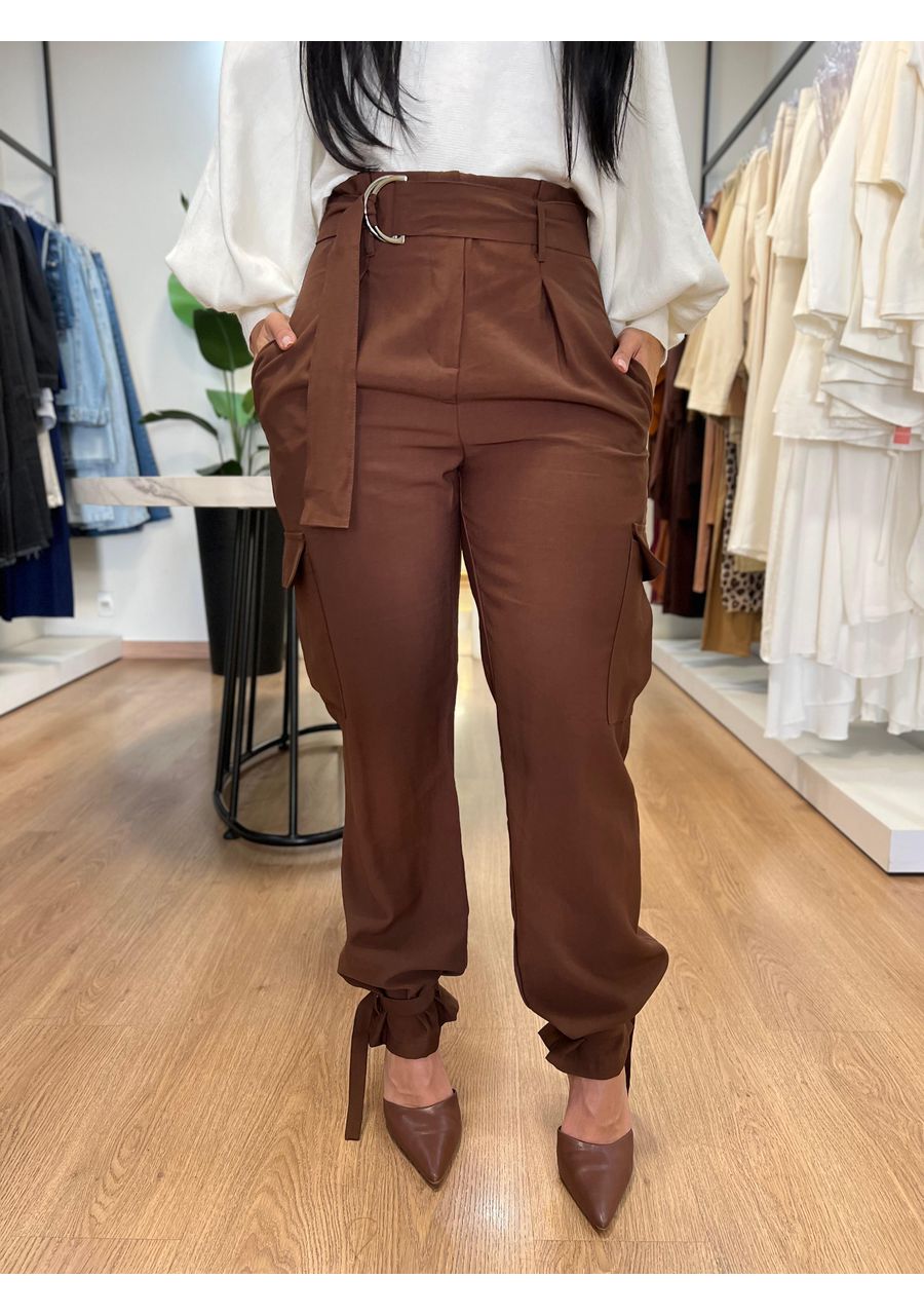 Calça Kamila Marrom - 2024568 - Look de Luxo - Moda Feminina