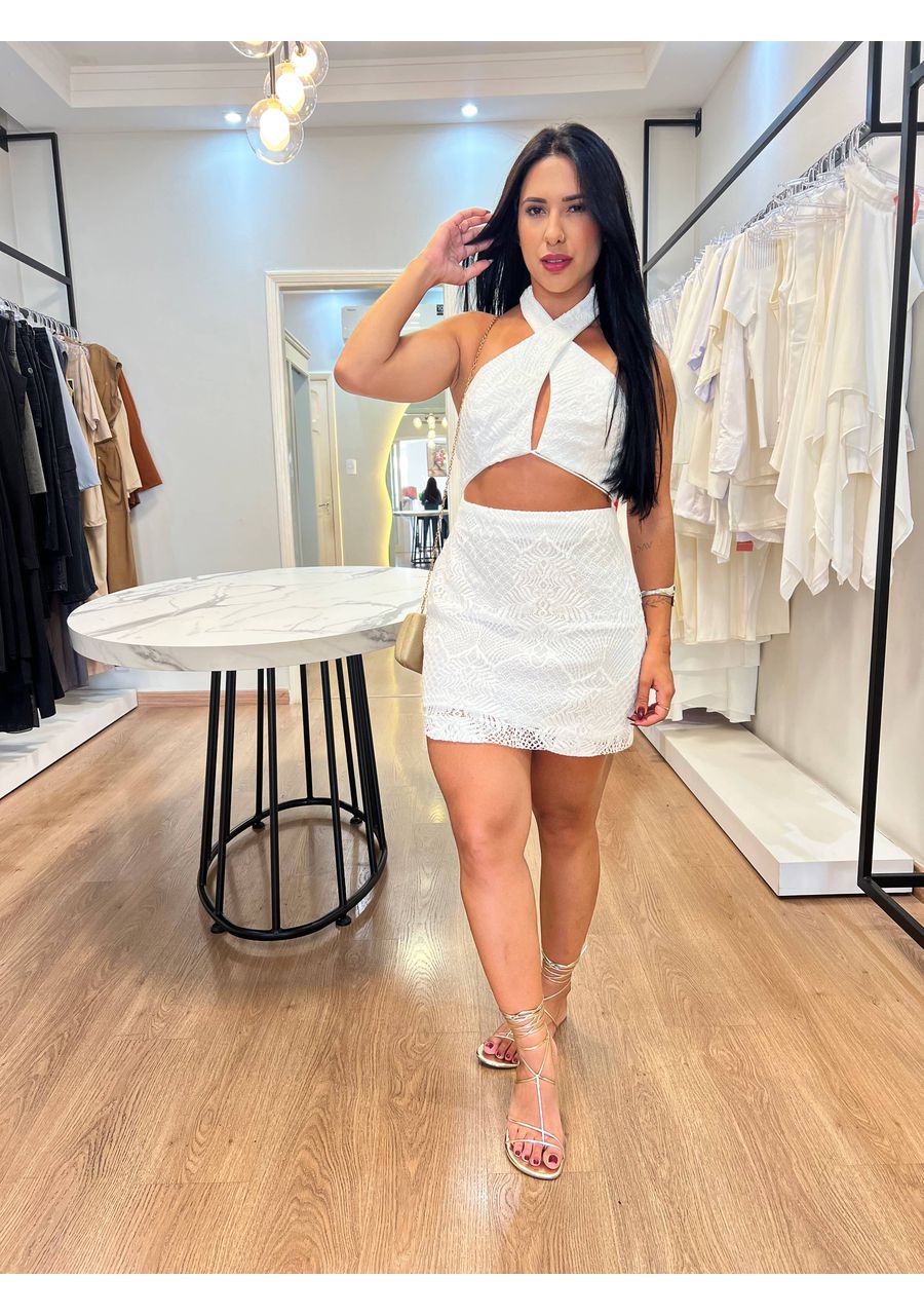 Vestido Romana Branco - 2024409 - Look de Luxo - Moda Feminina
