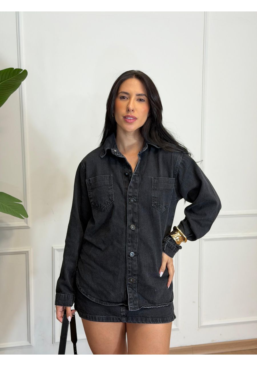 Jaqueta Jeans Black - 2024162 - Look de Luxo - Moda Feminina