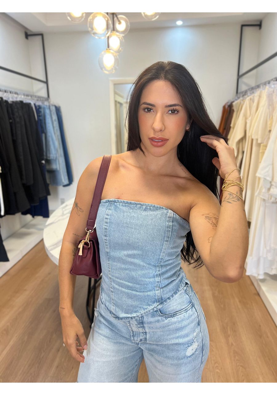 Blusa jeans - 2024575 - Look de Luxo - Moda Feminina