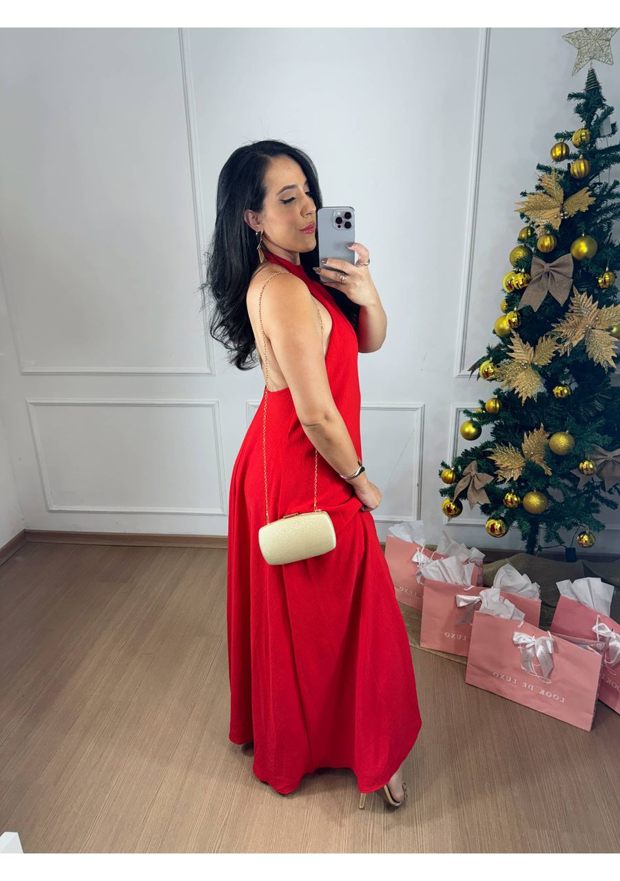 Vestido Luara Vermelho - 2024404 - Look de Luxo - Moda Feminina