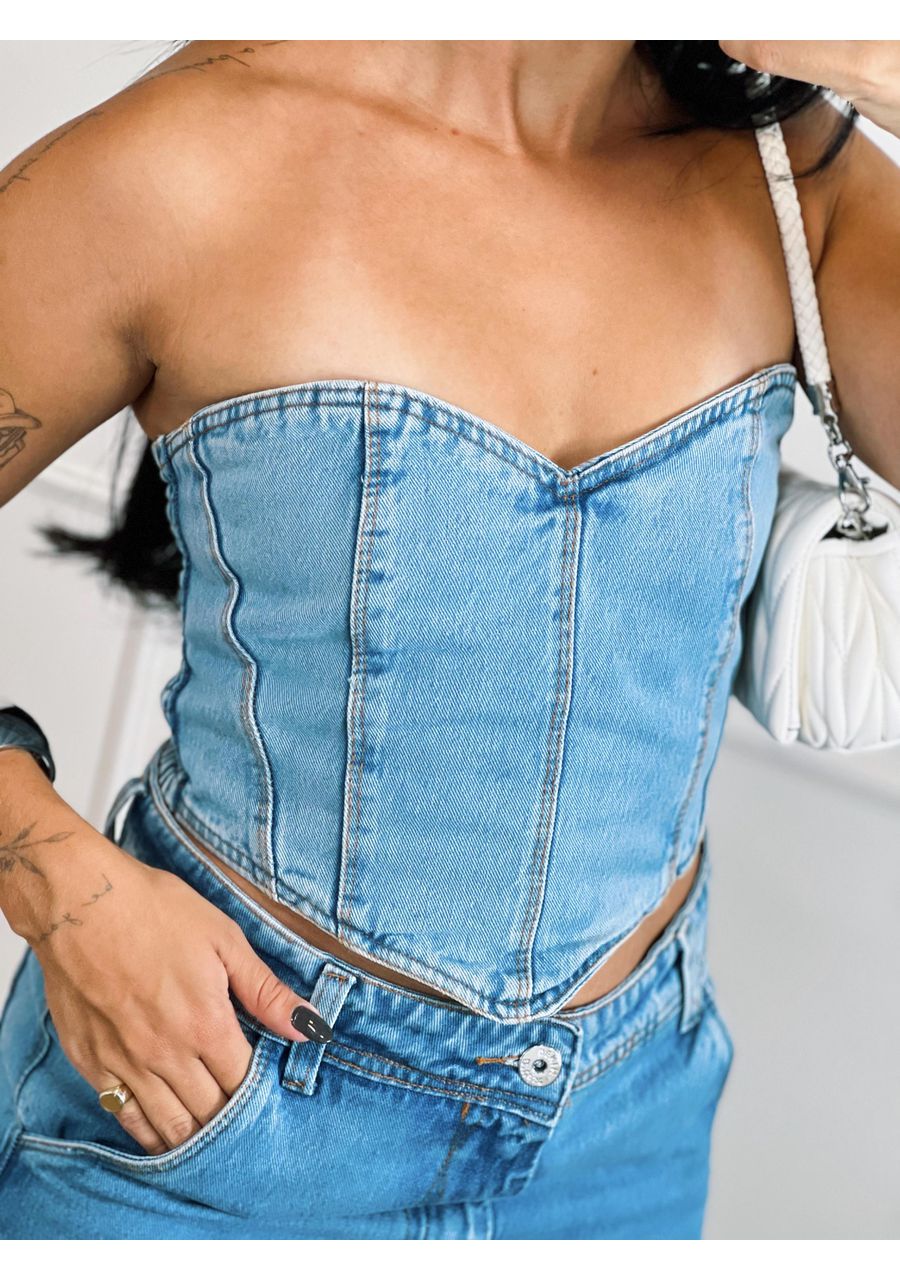 Cropped Jeans - 2024429 - Look de Luxo - Moda Feminina