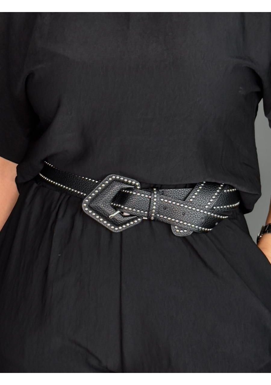 Cinto de Fivela Encapada Com Rebite REF:OYX5 - 104... - MIX MODA