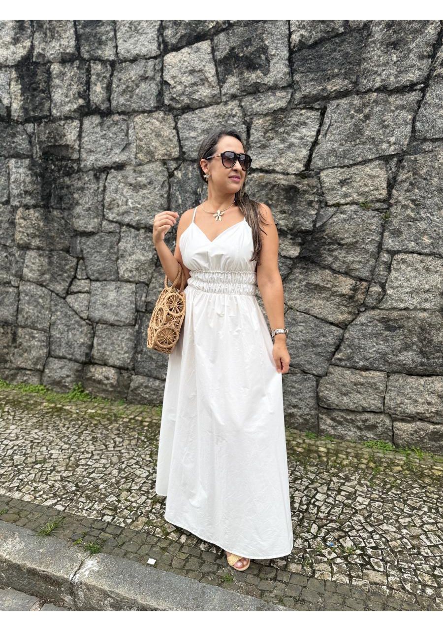 Vestido Longo Com Elástico REF:L23023 - 105216 - B... - MIX MODA