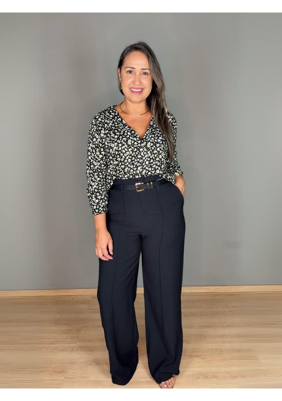 Calça Pantalona Com Pregas Marant REF:XB11840 - 10... - MIX MODA