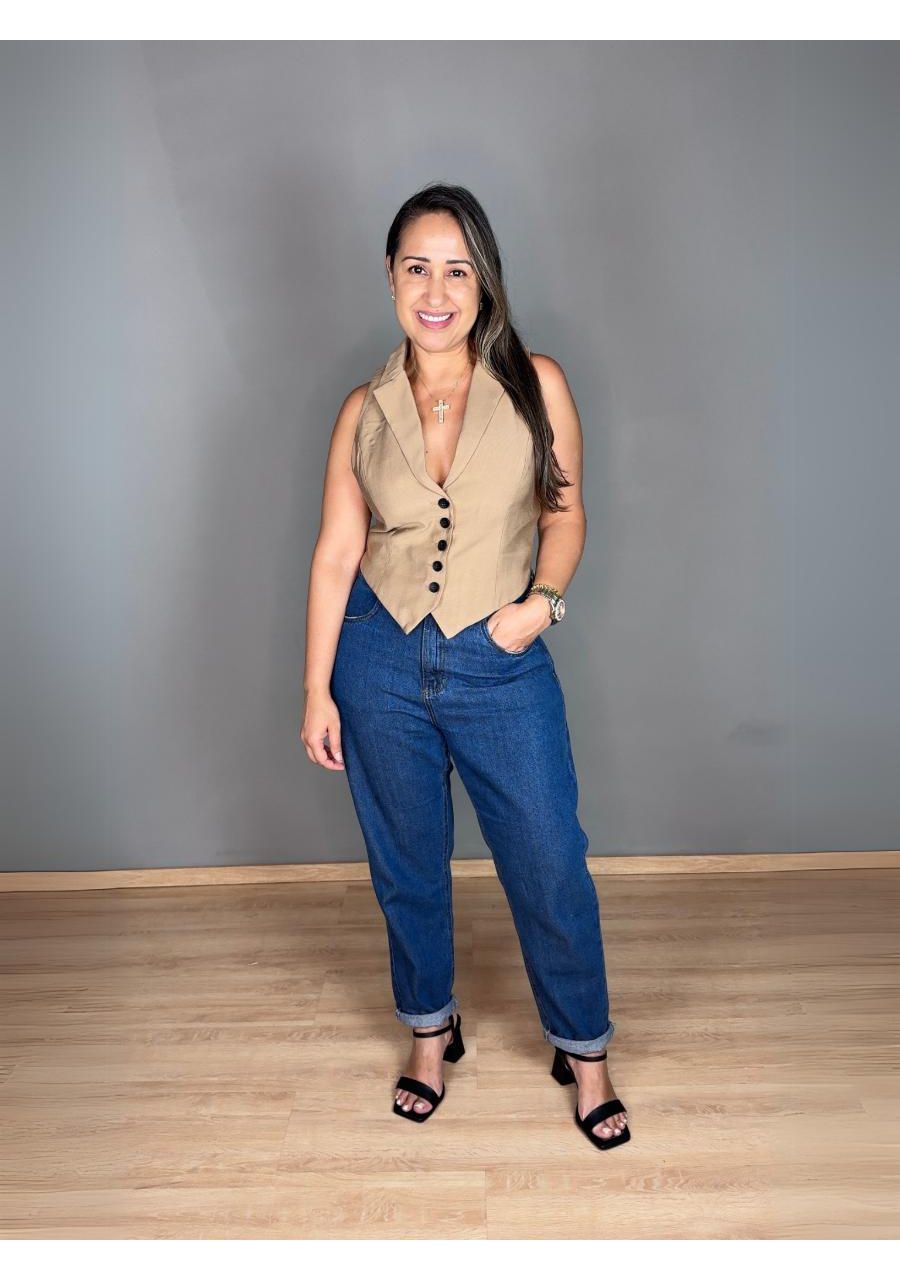Calça Mom Jeans REF:6538 - 105702 - JEANS - MIX MODA