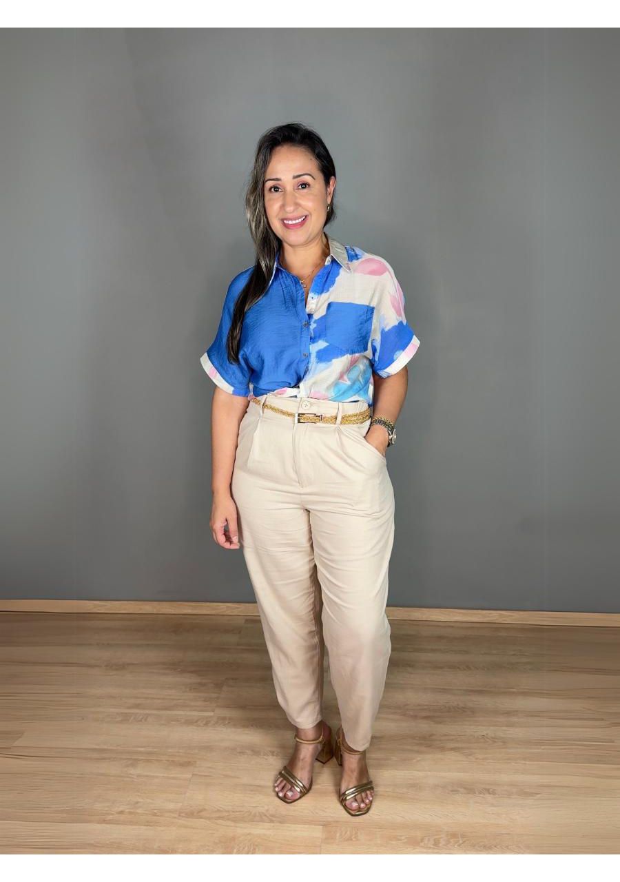 Camisa Estampada de Amarrar REF:MK2608 - 105812 - ... - MIX MODA