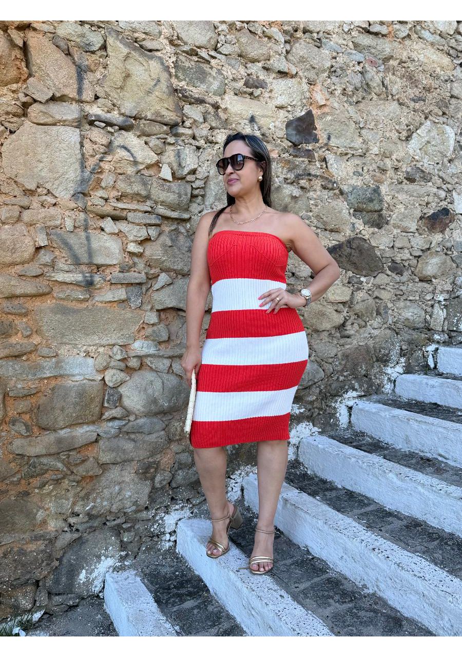 Vestido Midi Duo Tricot REF:J0302 - 105870 - LARAN... - MIX MODA