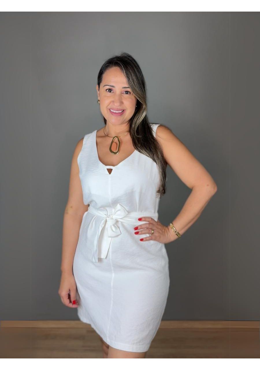 Vestido Regata Curto Com Faixa Marant REF:ZK1429 -... - MIX MODA