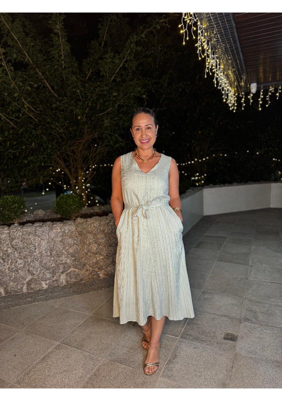 Vestido Midi Com Bolso e Faixa REF:F1096 - 105890 ... - MIX MODA