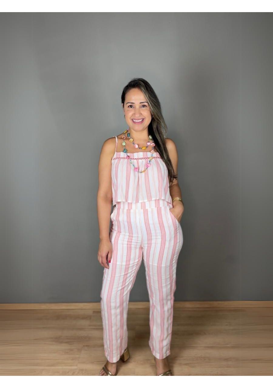 Conjunto Listrado Com Calça REF:990001 - 105894 - ... - MIX MODA