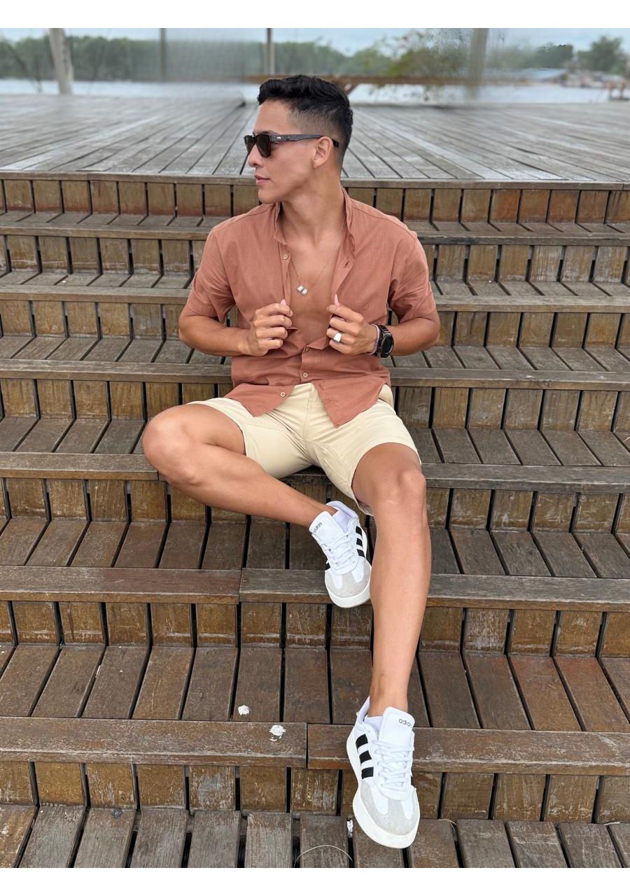 Camisa Gola Padre Viscolinho REF:25114 - 106010 - ... - MIX MODA