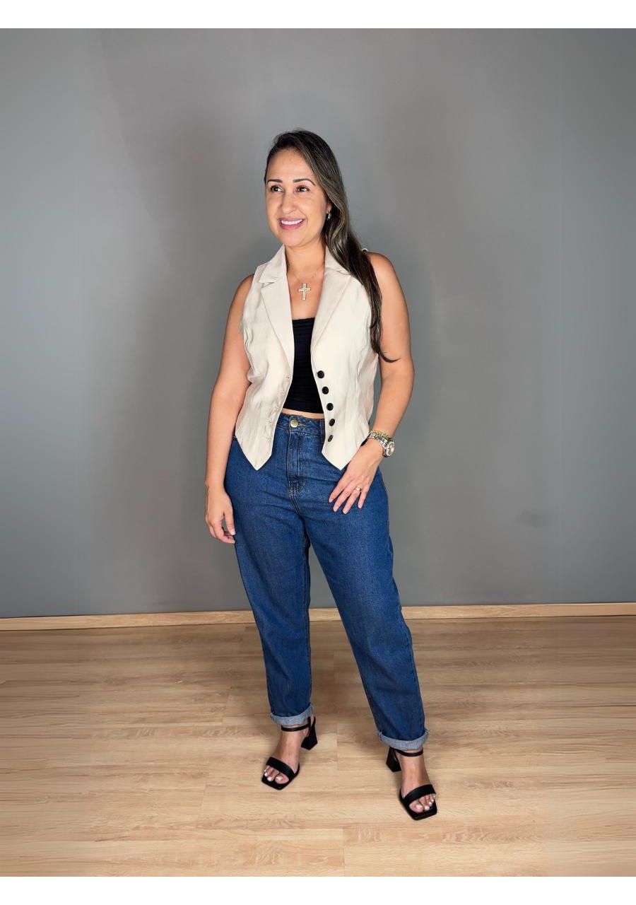 Colete Alfaiataria 5 Botões REF:XW70283 - 106209 -... - MIX MODA
