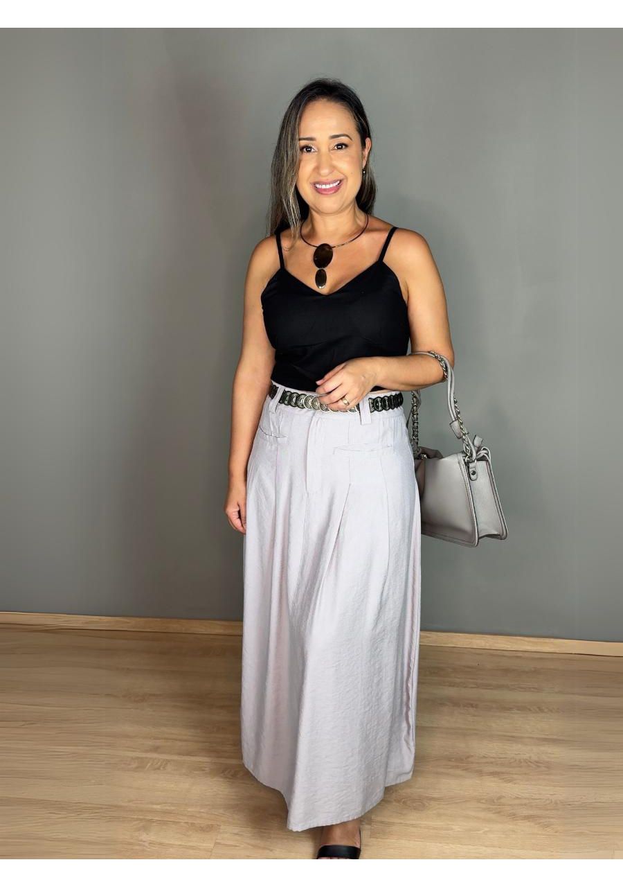 Saia Alfaiataria Max Com Pregas REF:MF7303 - 10648... - MIX MODA