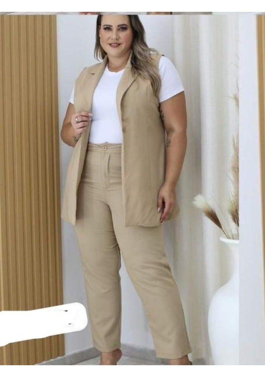 Conjunto Plus Colete Com Calça REF:LF8582P - 10649... - MIX MODA