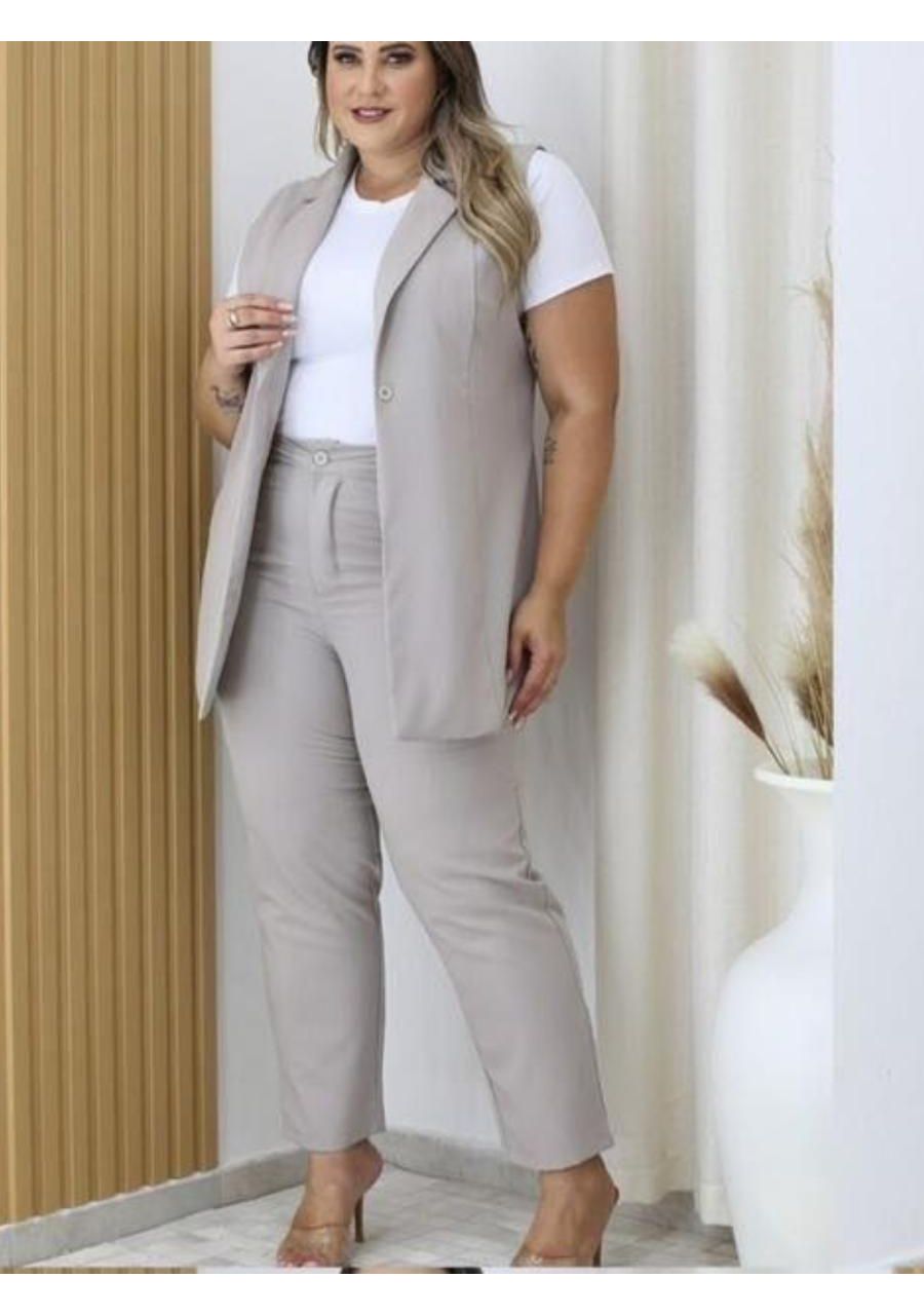 Conjunto Plus Colete Com Calça REF:LF8582P - 10649... - MIX MODA