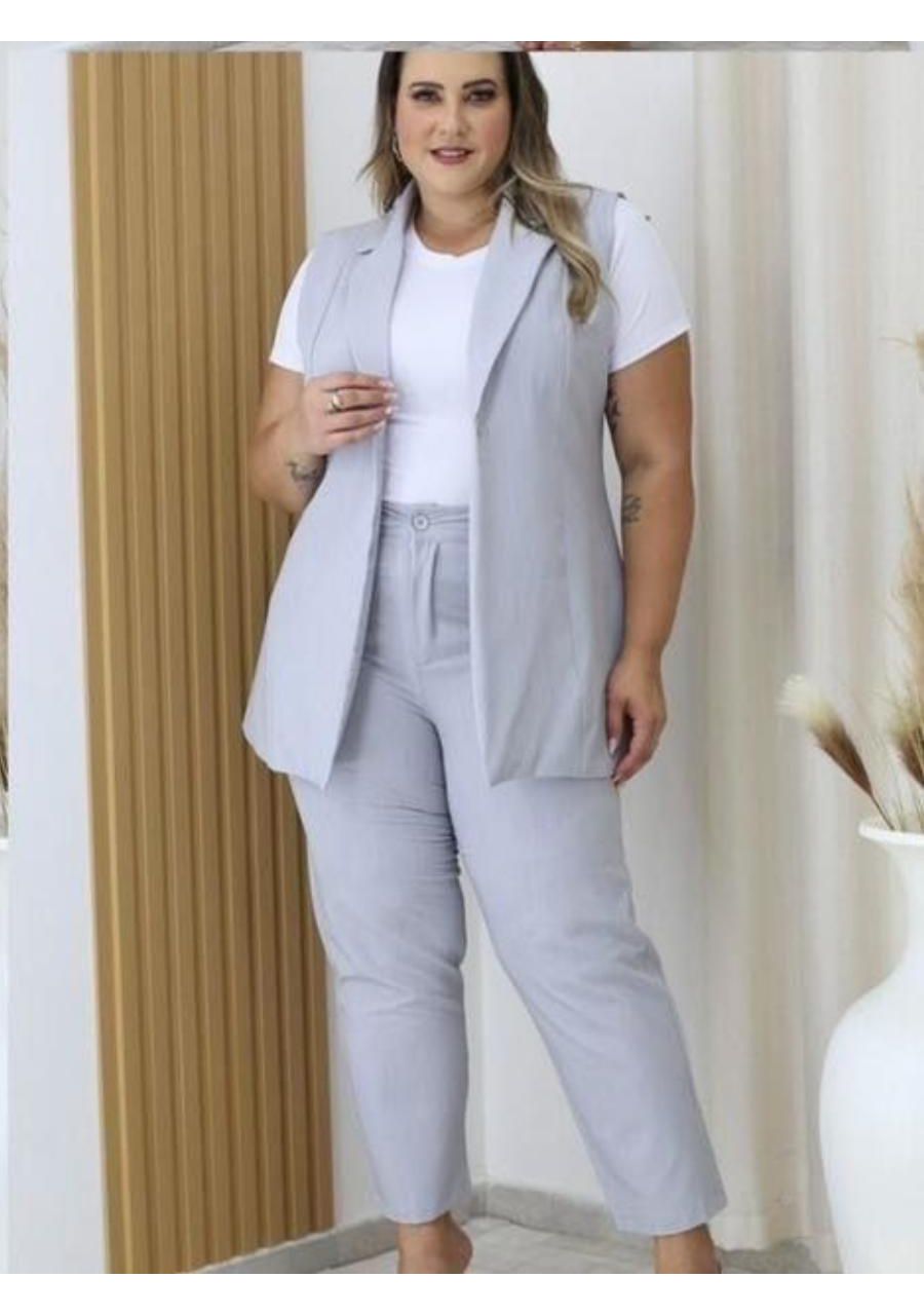 Conjunto Plus Colete Com Calça REF:LF8582P - 10649... - MIX MODA