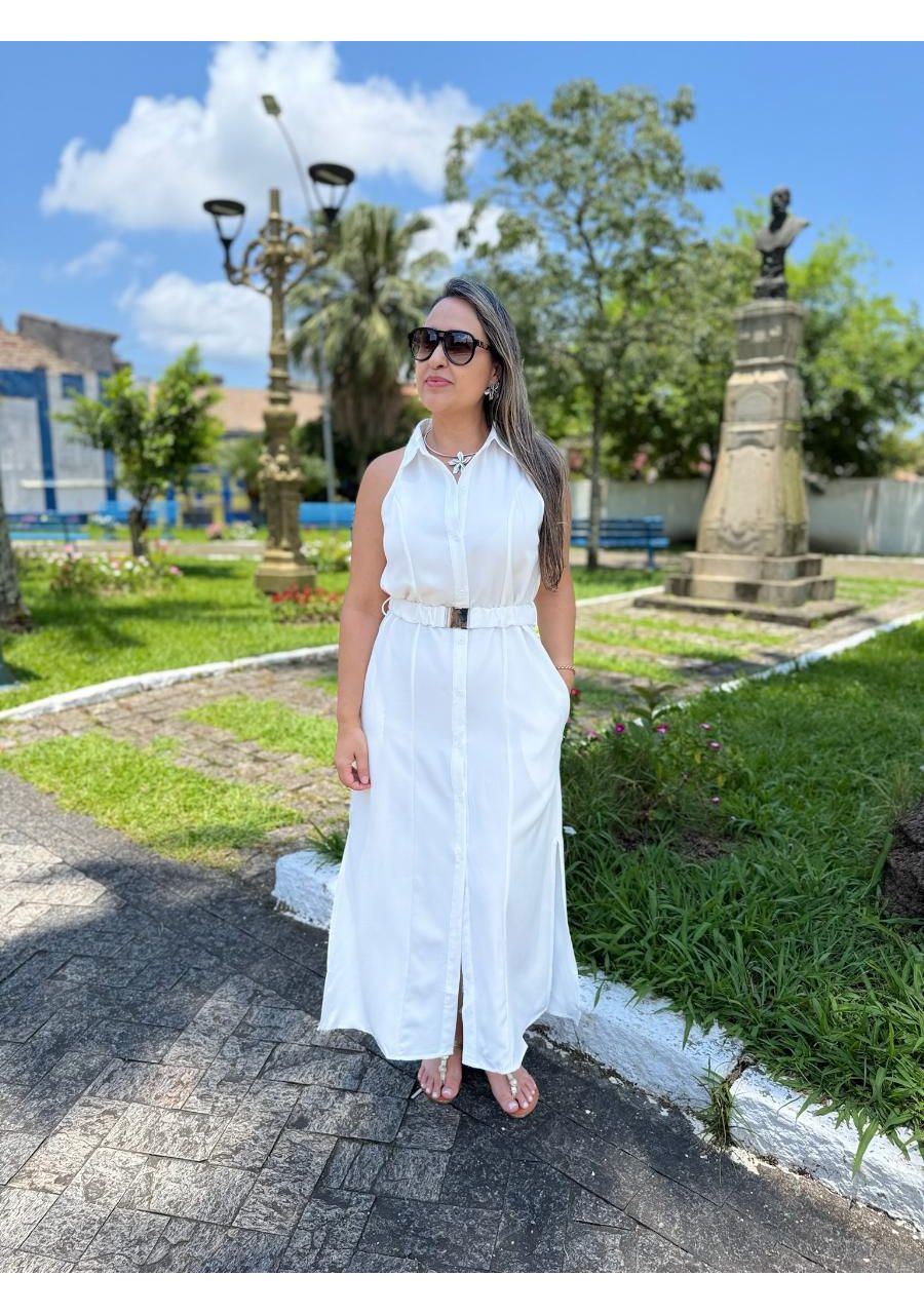 Vestido Chemise Max Com Cinto REF:T33948 - 106500 ... - MIX MODA