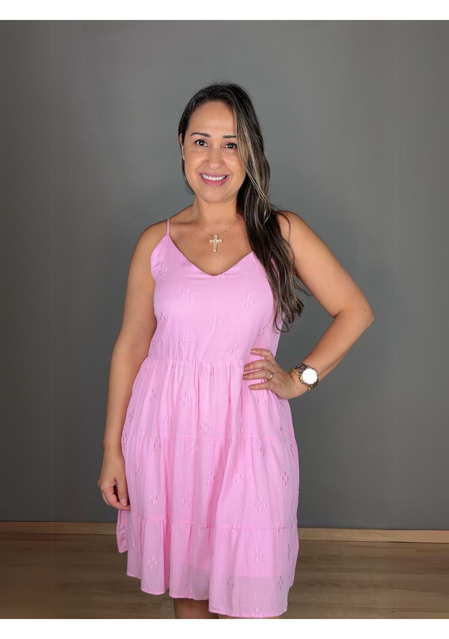 Vestido Curto Com Bordado REF:231113 - 106527 - RO... - MIX MODA