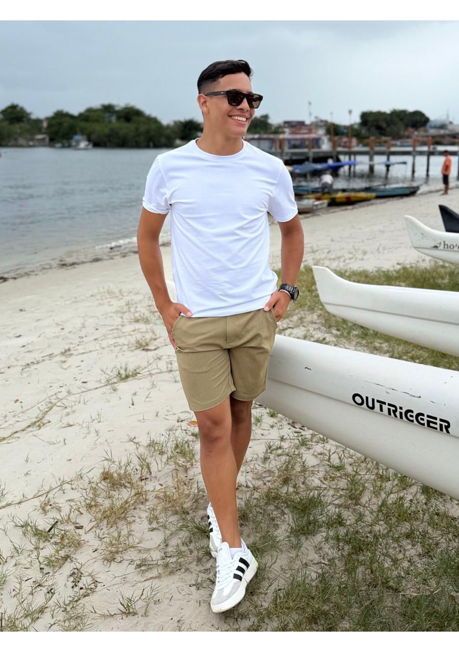 Bermuda Com Bolso Faca Tactel REF:BMHB0420 - 10656... - MIX MODA