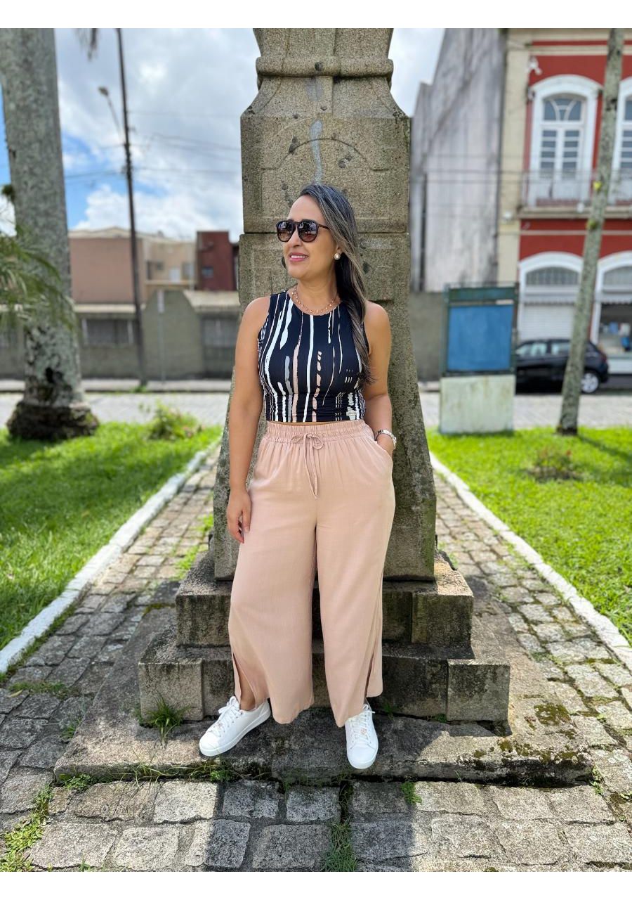 Cropped Estampado Poliamida REF:H0281 - 106591 - P... - MIX MODA