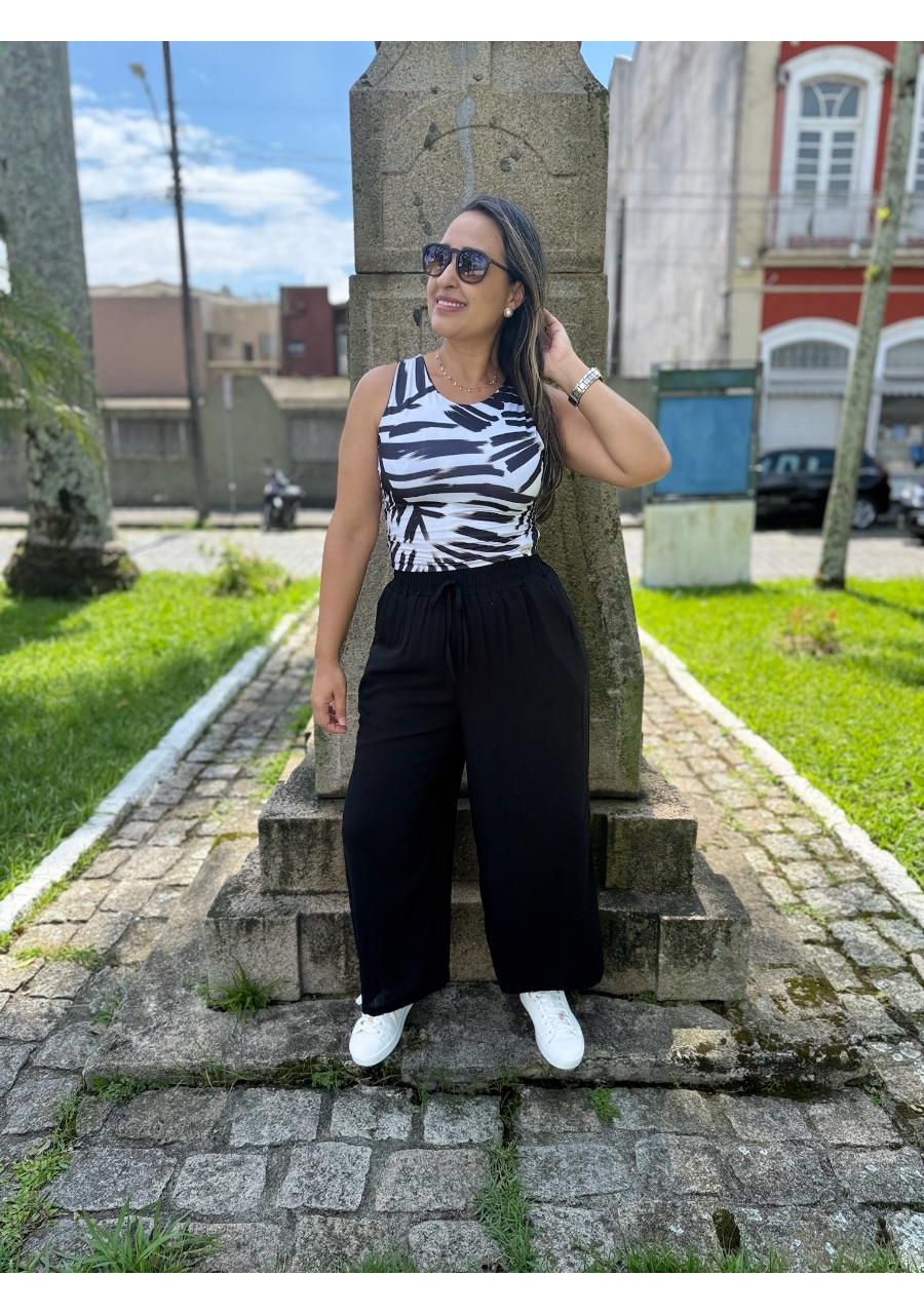 Cropped Estampado Poliamida REF:H0281 - 106591 - B... - MIX MODA