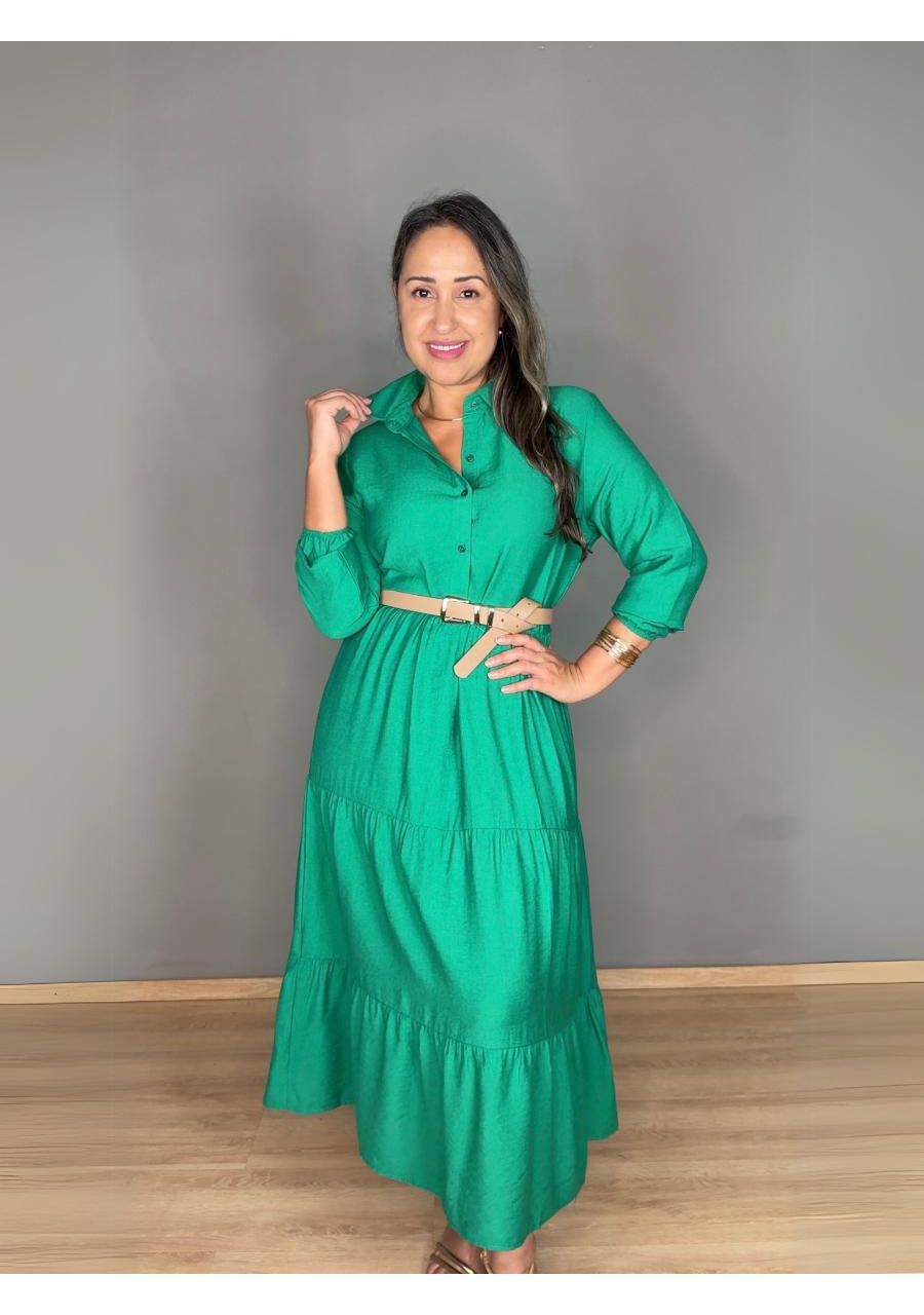 Vestido Midi 3 Marias REF:810270 - 106634 - VERDE - MIX MODA