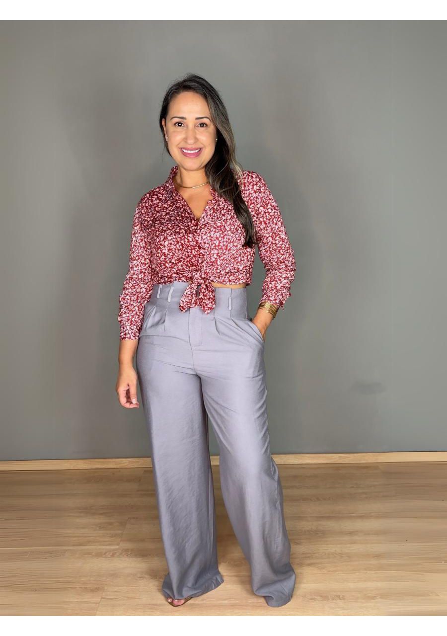 Camisa Estampada Viscose REF:410776 - 106637 - VER... - MIX MODA