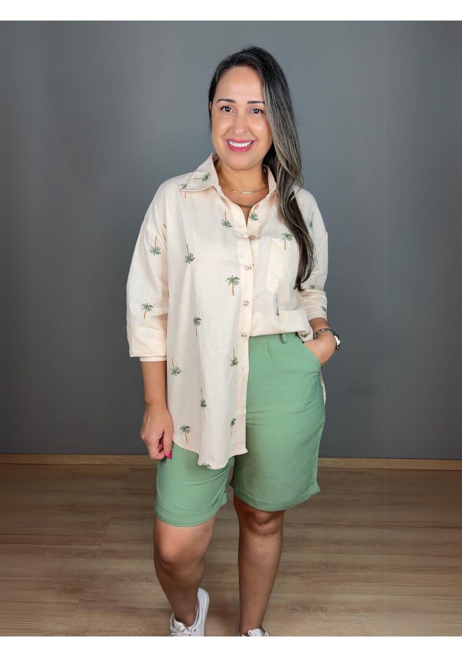 Camisa Com Bordado Tricoline REF:L23047 - 106641 -... - MIX MODA