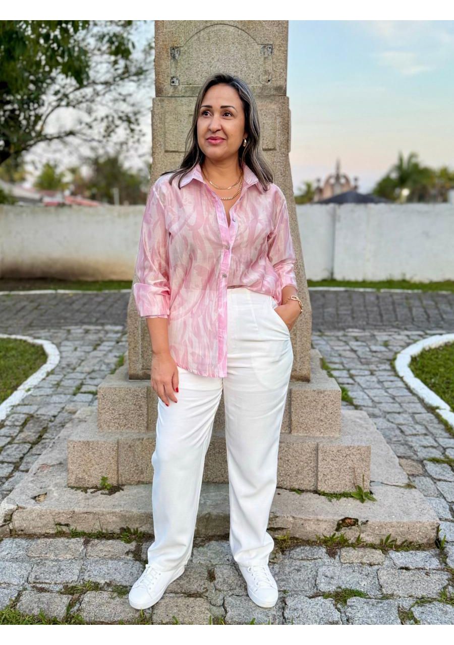 Calça com Bolso Reta Alfaiataria REF:K88940 - 1066... - MIX MODA