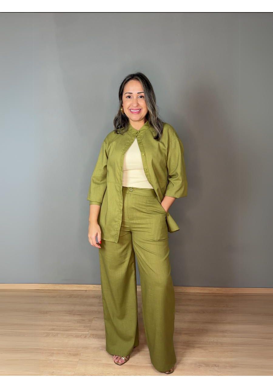 Conjunto Camisa com Calça Linho REF:AL26946 - 1067... - MIX MODA