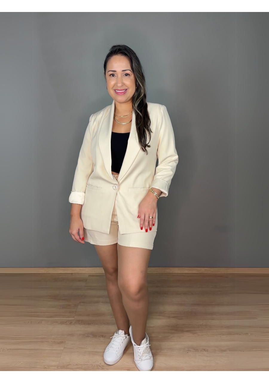 Short Curto Alfaiataria REF:Q729/730 - 106735 - BE... - MIX MODA