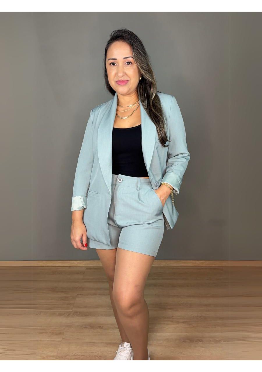 Short Curto Alfaiataria REF:Q729/730 - 106735 - VE... - MIX MODA