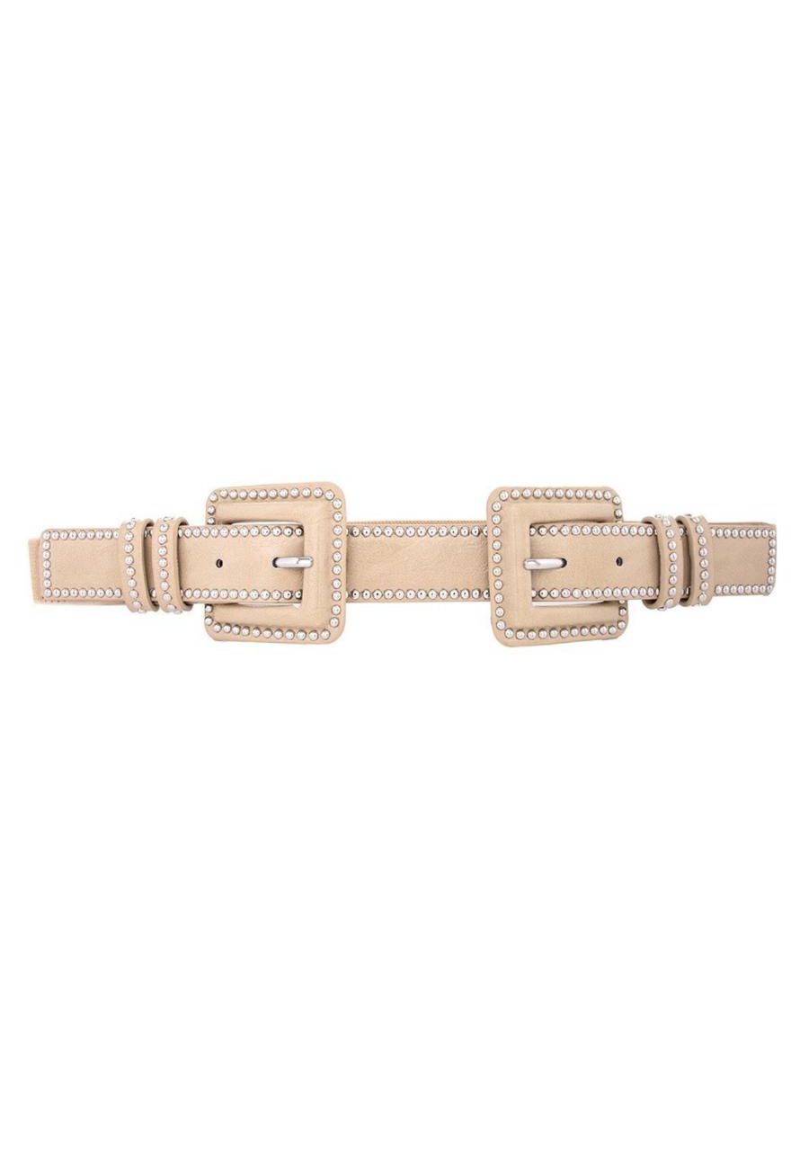 Cinto 2 Fivelas Quadradas Com Tachas REF:OYGN283 -... - MIX MODA