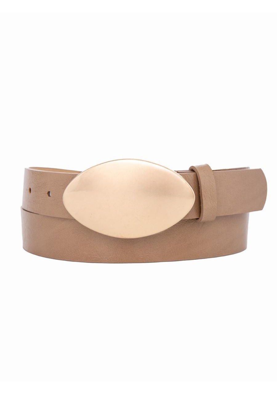 Cinto Fivela Oval Dourada Fosca REF:OYGN171 - 1068... - MIX MODA