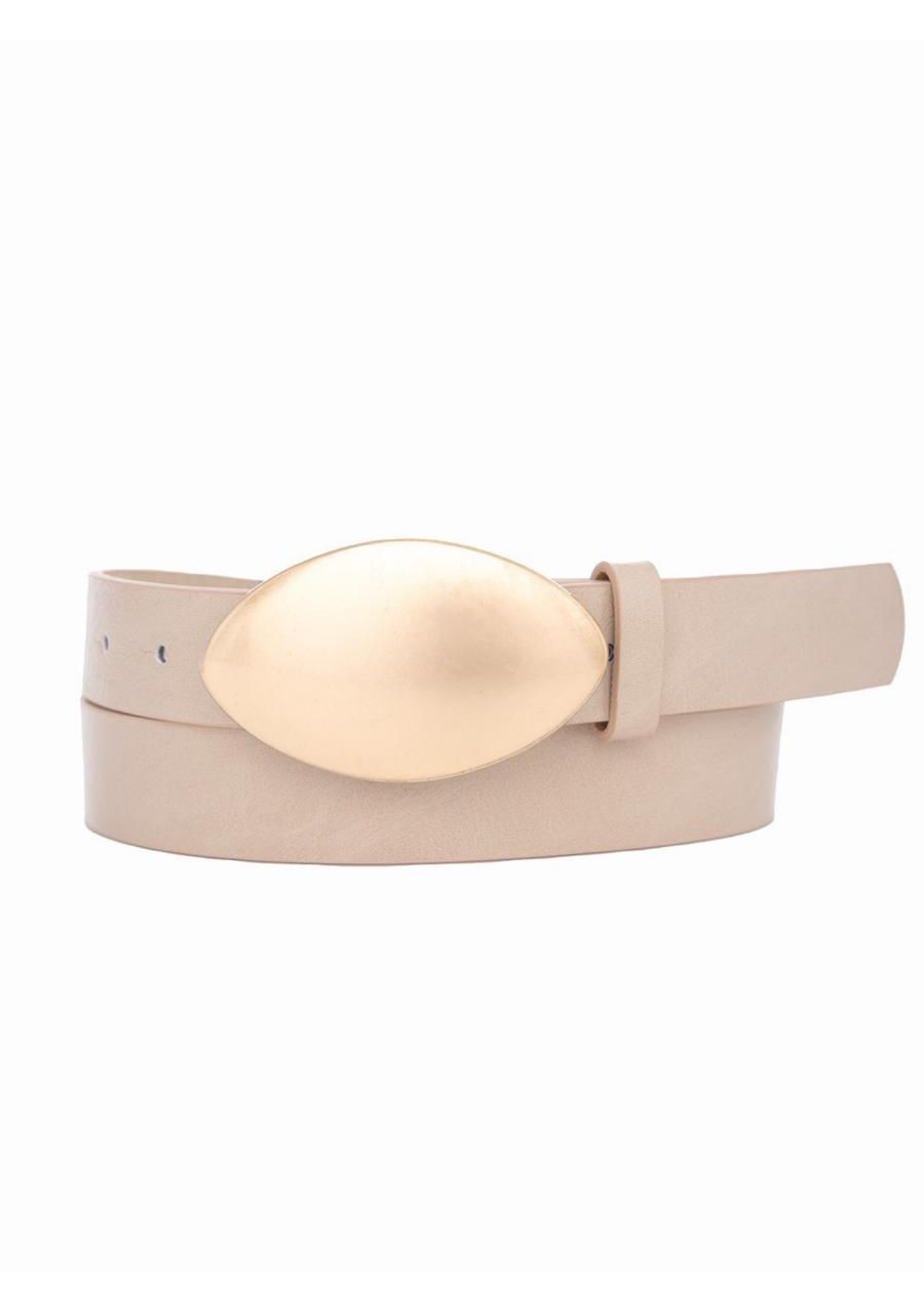 Cinto Fivela Oval Dourada Fosca REF:OYGN171 - 1068... - MIX MODA
