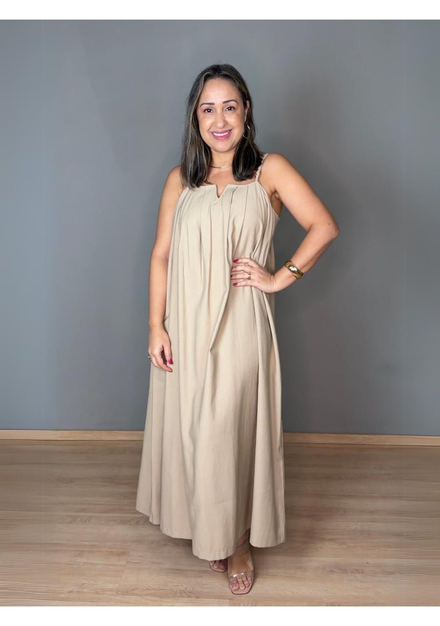 Vestido Alcinha Midi Amplo Marant REF:Z2534 - 1073... - MIX MODA