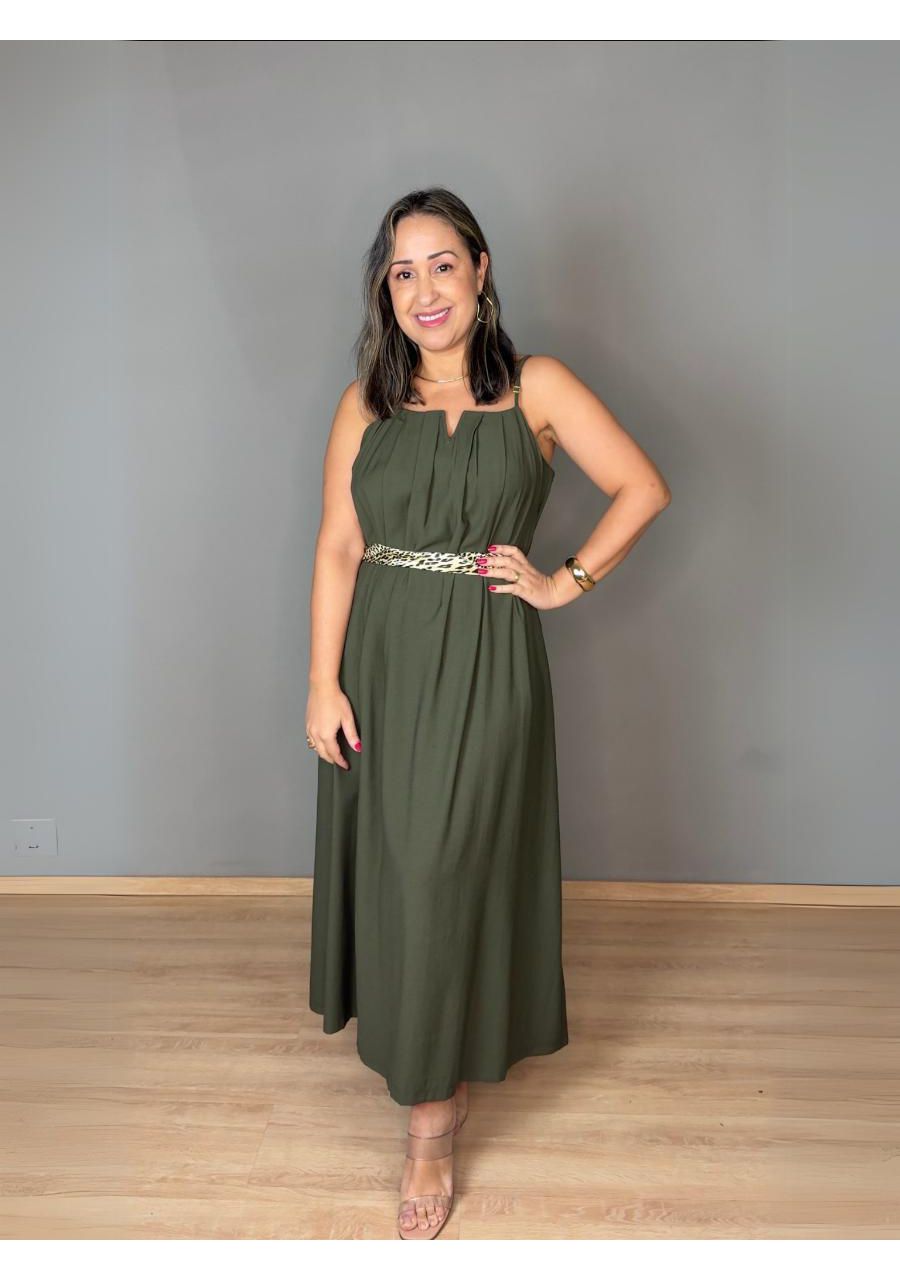 Vestido Alcinha Midi Amplo Marant REF:Z2534 - 1073... - MIX MODA