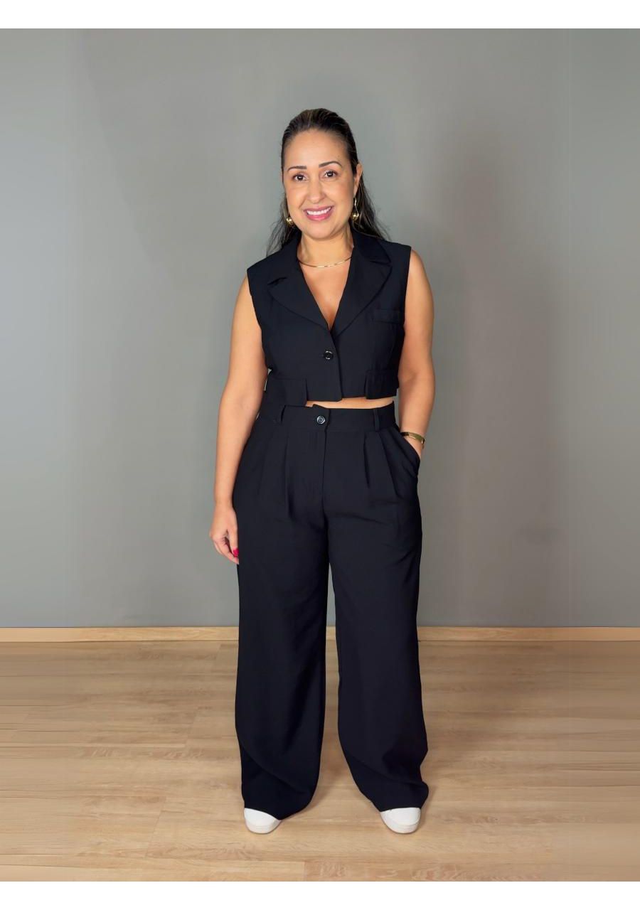 Conjunto Pantalona Com Colete REF:ZK1498 - 107399 ... - MIX MODA