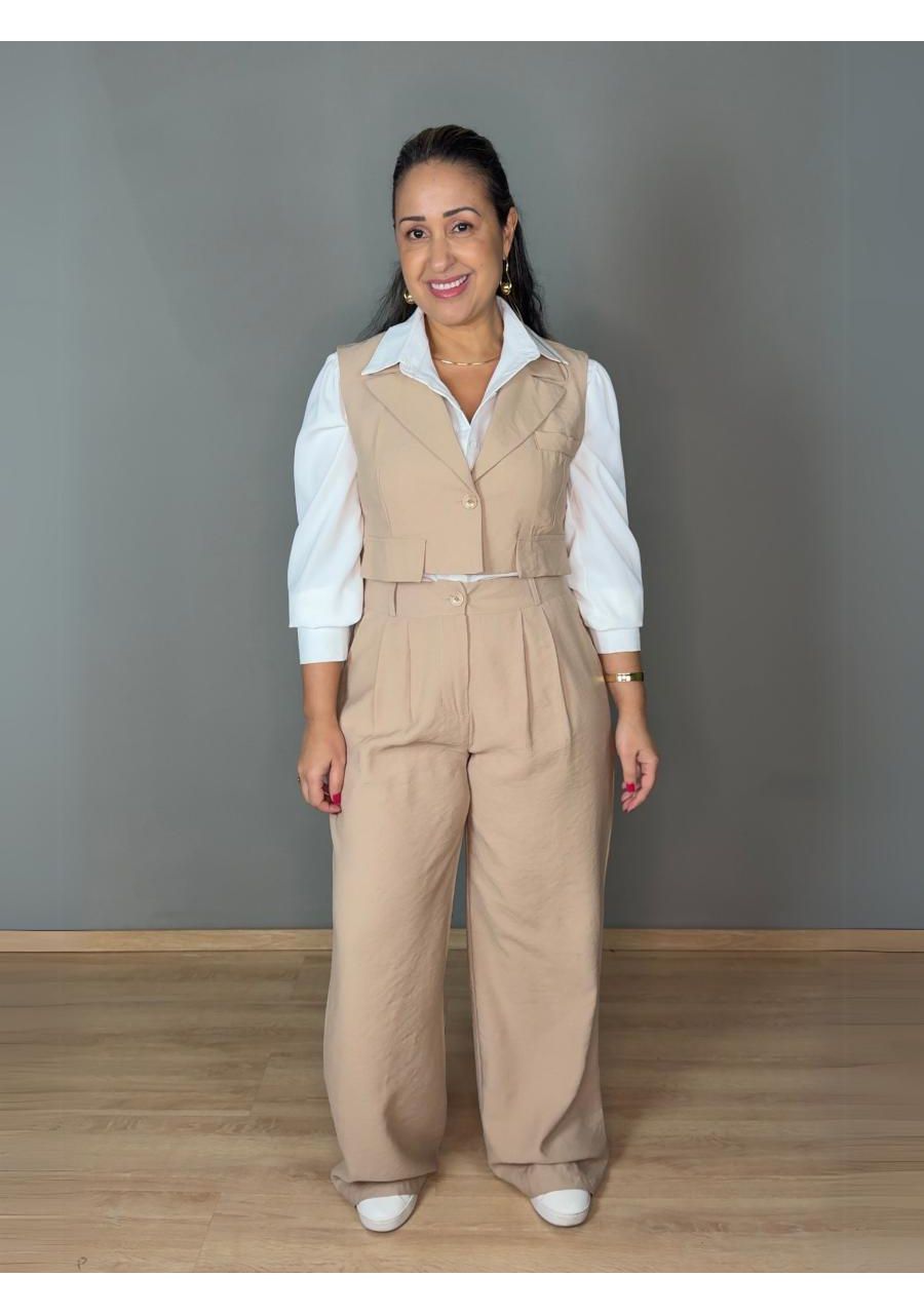 Conjunto Pantalona Com Colete REF:ZK1498 - 107399 ... - MIX MODA