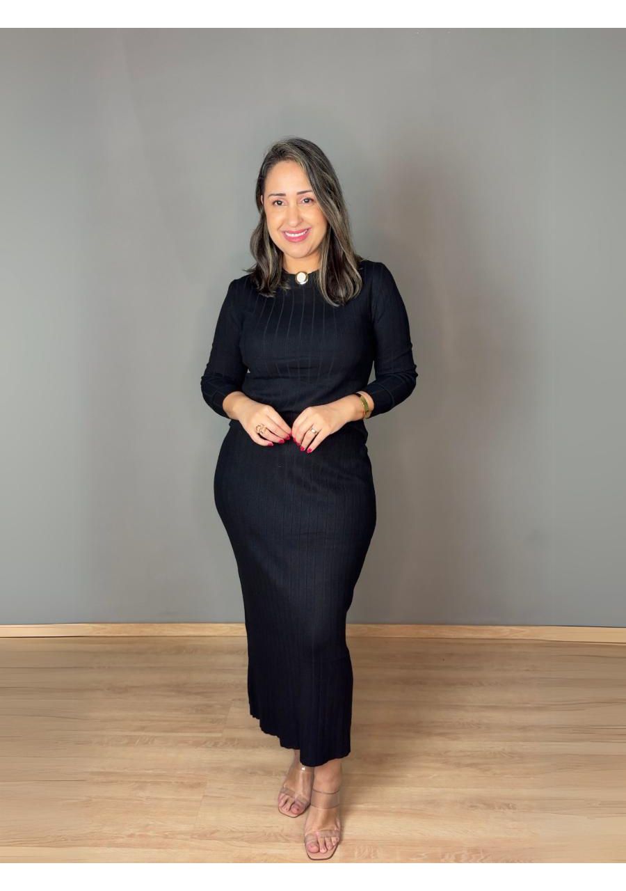 Conjunto Modal Saia Midi Canelado REF:HZ203 - 1074... - MIX MODA
