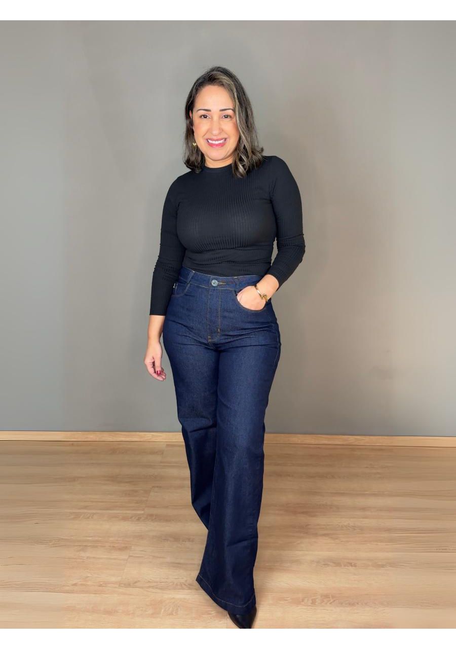 Calça Wide Leg Jeans REF:661ES - 107525 - JEANS - MIX MODA